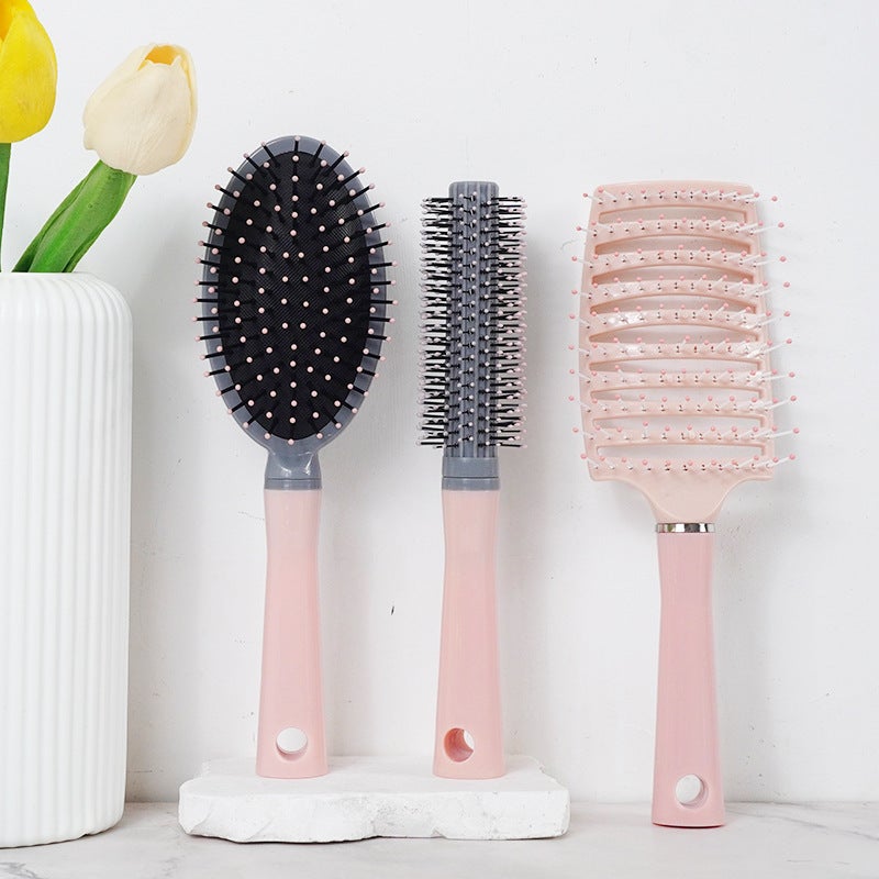 Big Bay Comb Hair Root Fluffy High Cranial Top Air Cushion Massage Anti-Static Bag Styling Rolled Chop Long Roll Artifact Hollow Comb - Image 2